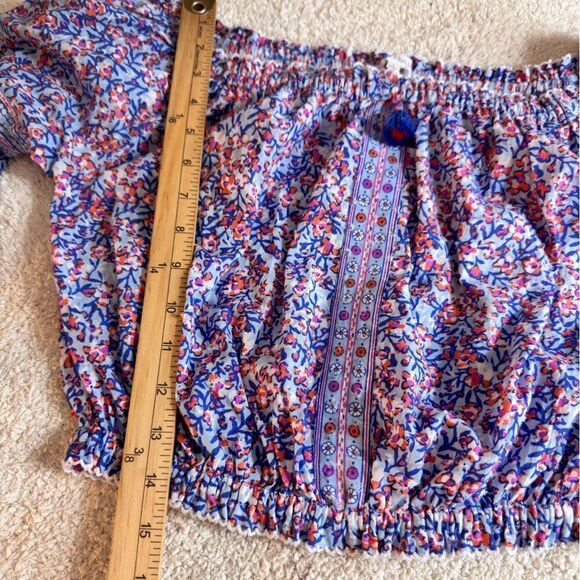 Poupette St Barth Top Womens size Small Nana Light Blue Paquerette Cotton Resort - Picture 9 of 16